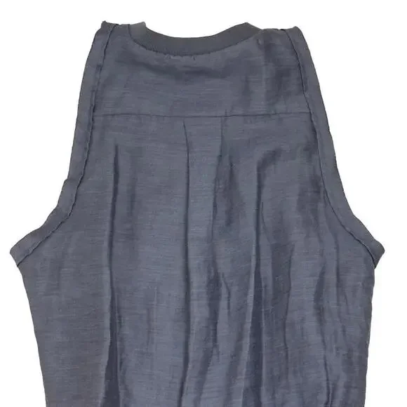 REISS MURPHY HEMP BLEND SLEEVELESS PLAYSUIT ROMPER IN NAVY NWT WOMEN'S SIZE‎ 2